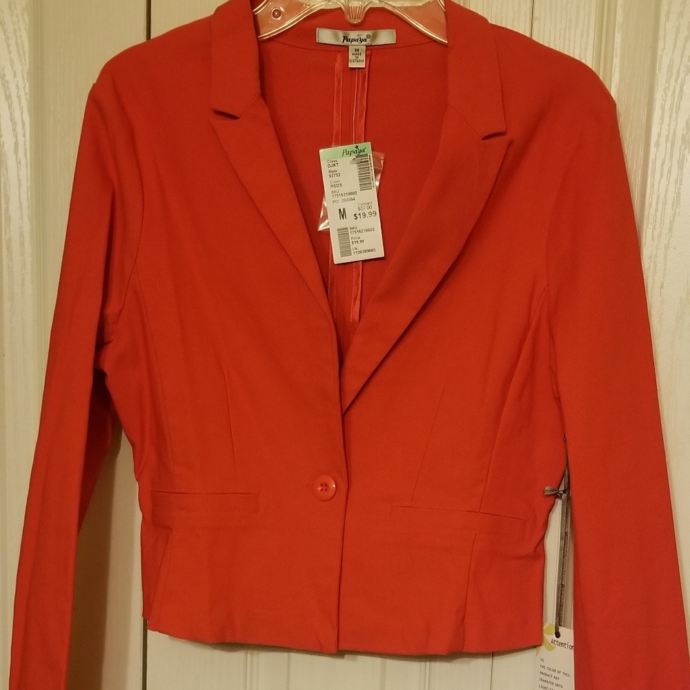 Women's orange blazer